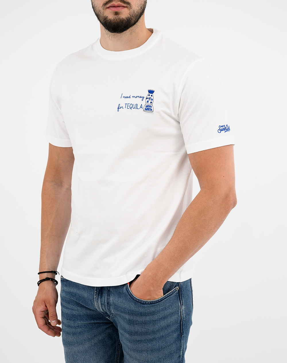 MC2 MC2 PORTOFINO-T-SHIRT-MONEY TEQUILA 01N EMB POT0001-01994L-01994L White