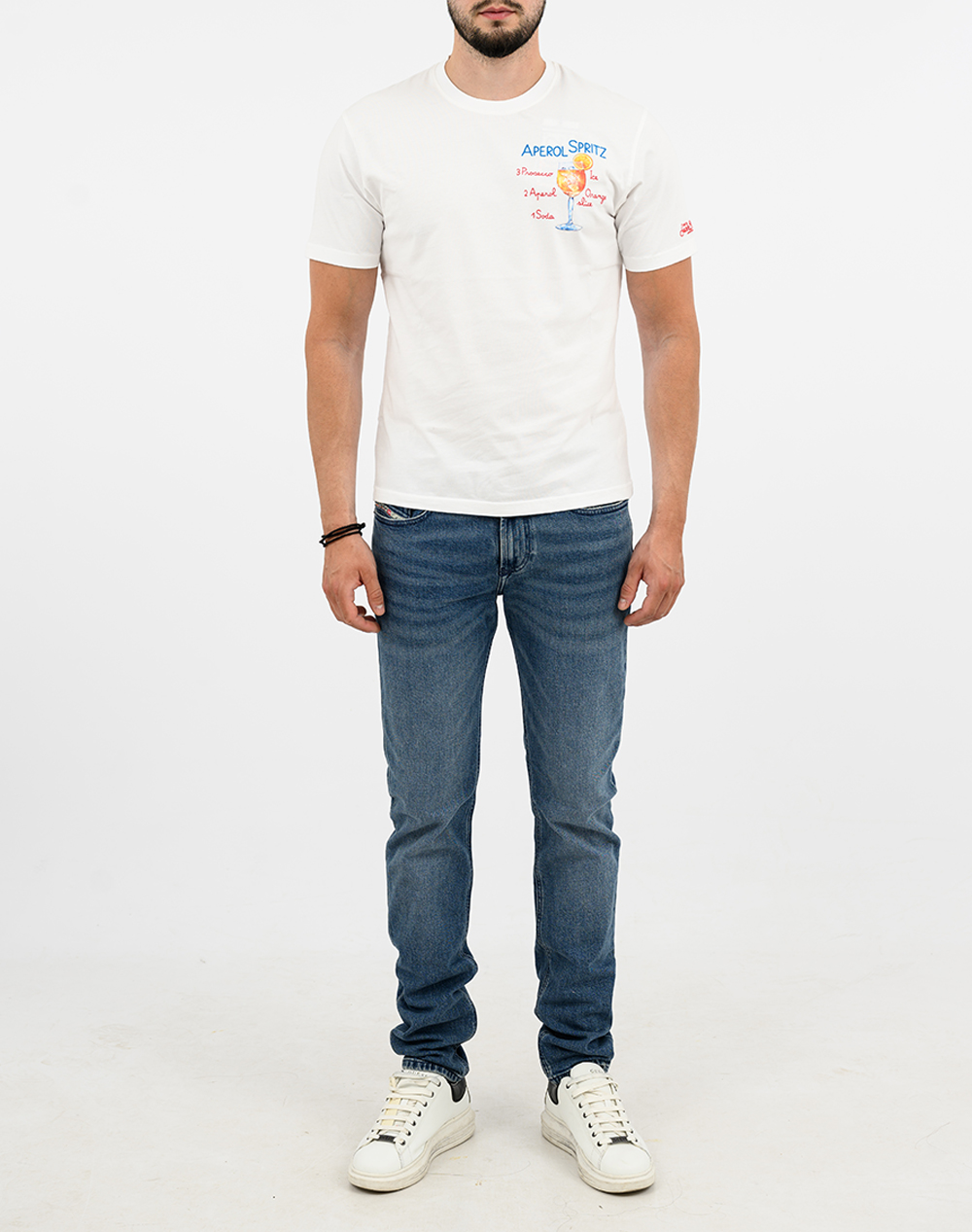MC2 PORTOFINO-T-SHIRT-SPRITZ 01N EMB POT0001-04381L-04381L White φωτογραφία