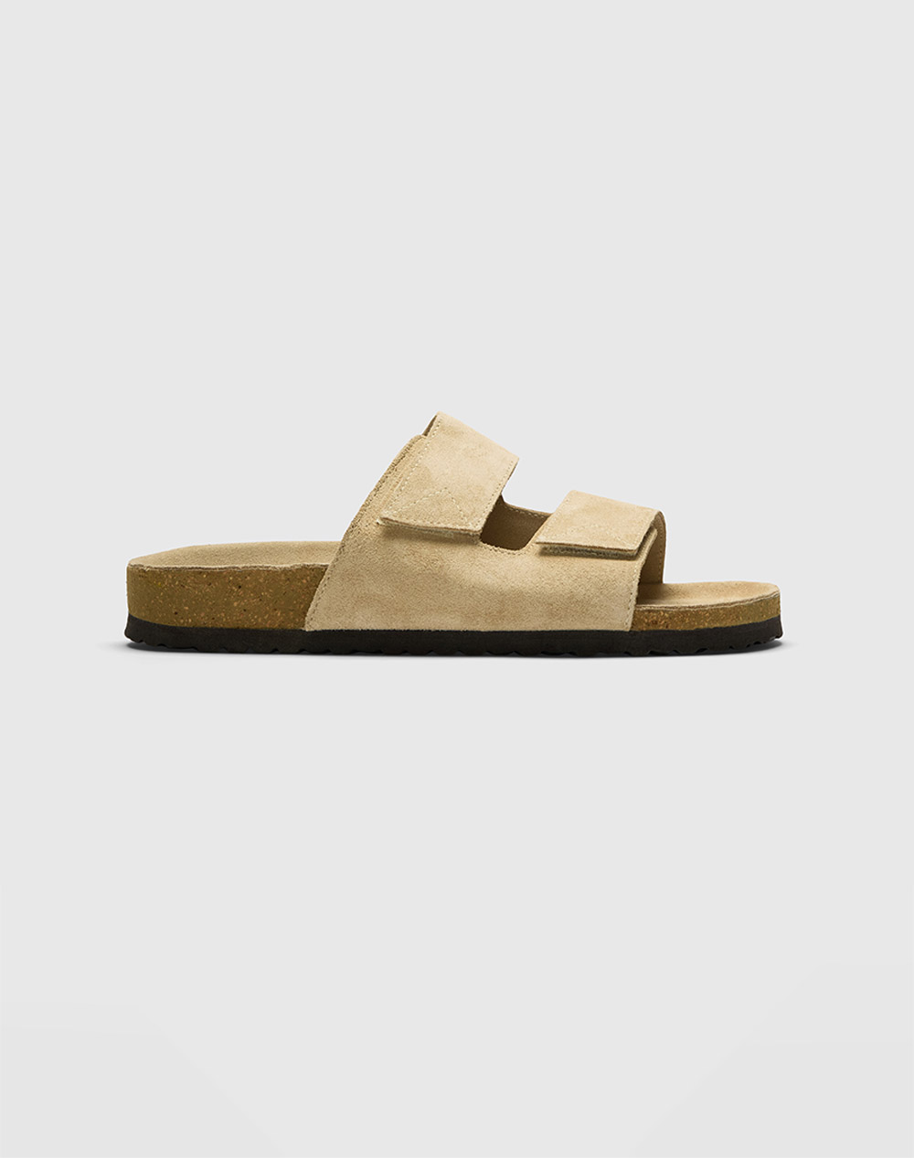 SELECTED SLMBASTIAN SUEDE STRAP SLIDER 16088732-SAND Biege