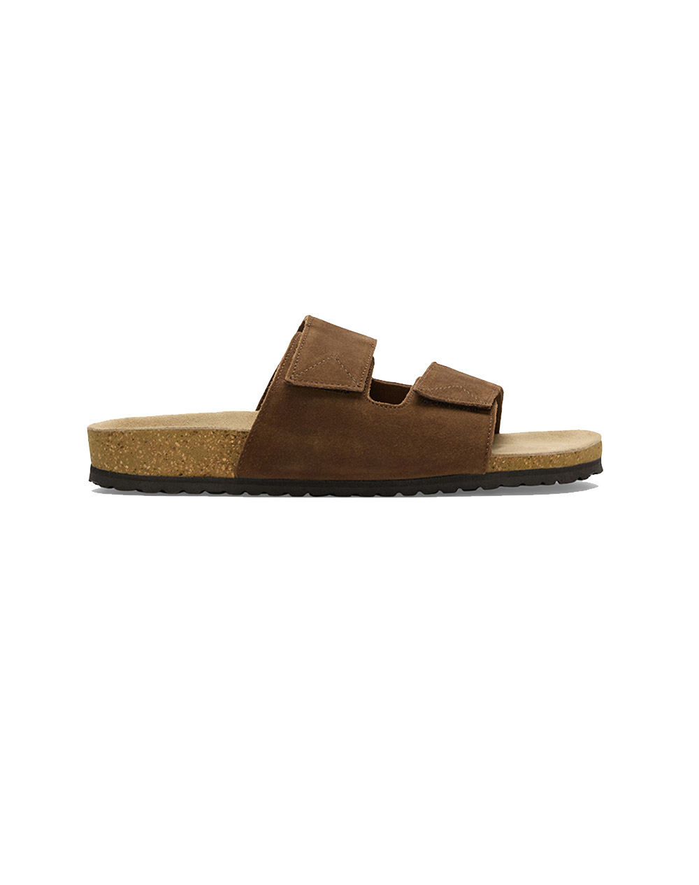 SELECTED SLMBASTIAN SUEDE STRAP SLIDER 16088732-CHOCOLATE BROWN Brown