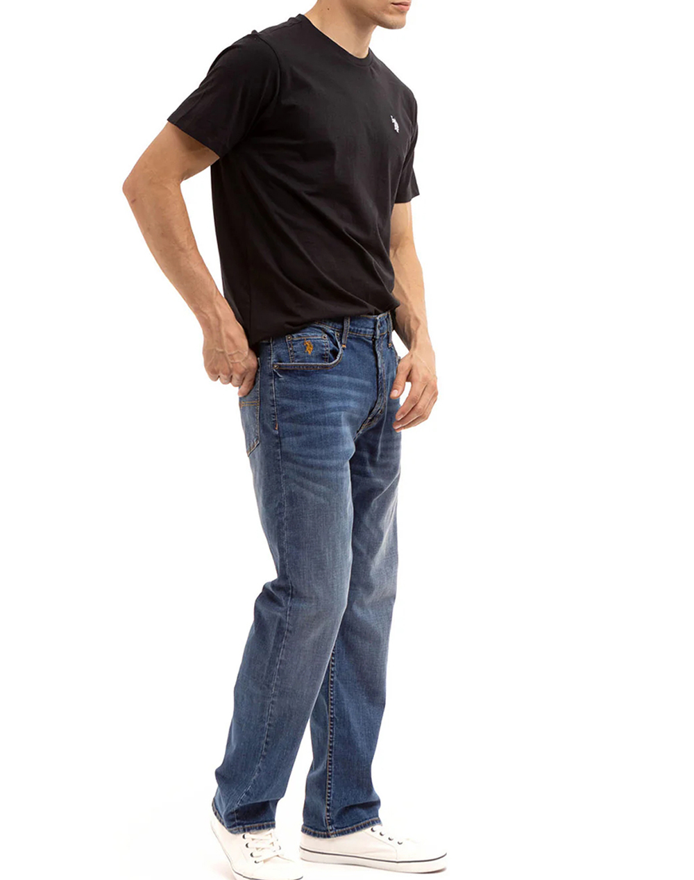 Us Polo Assn Mick 000148 Eh33 T-Shirt Ss Μπλούζα Ανδρικό Us43154015P400-199 Black ανδρικά ρούχα μπλούζες Politikos Shop Πολιτικός