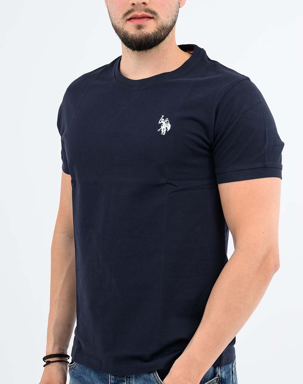 U.S. Polo Assn. Ανδρικό T-Shirt Κοντομάνικο Σκούρο Μπλε Βαμβακερό Ύφασμα