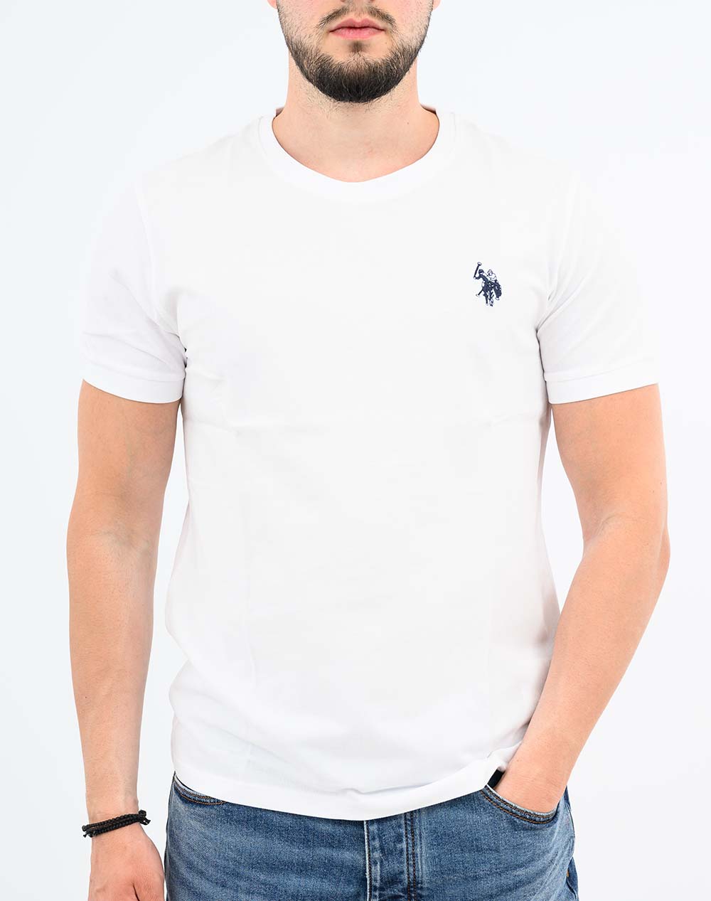 Us Polo Assn Bren 000272 Chl4 Pack Of 50 Tshirt Ss Ανδρικό Us43154006P50-100 White ανδρικά ρούχα μπλούζες T-Shirt Politikos Shop Πολιτικός