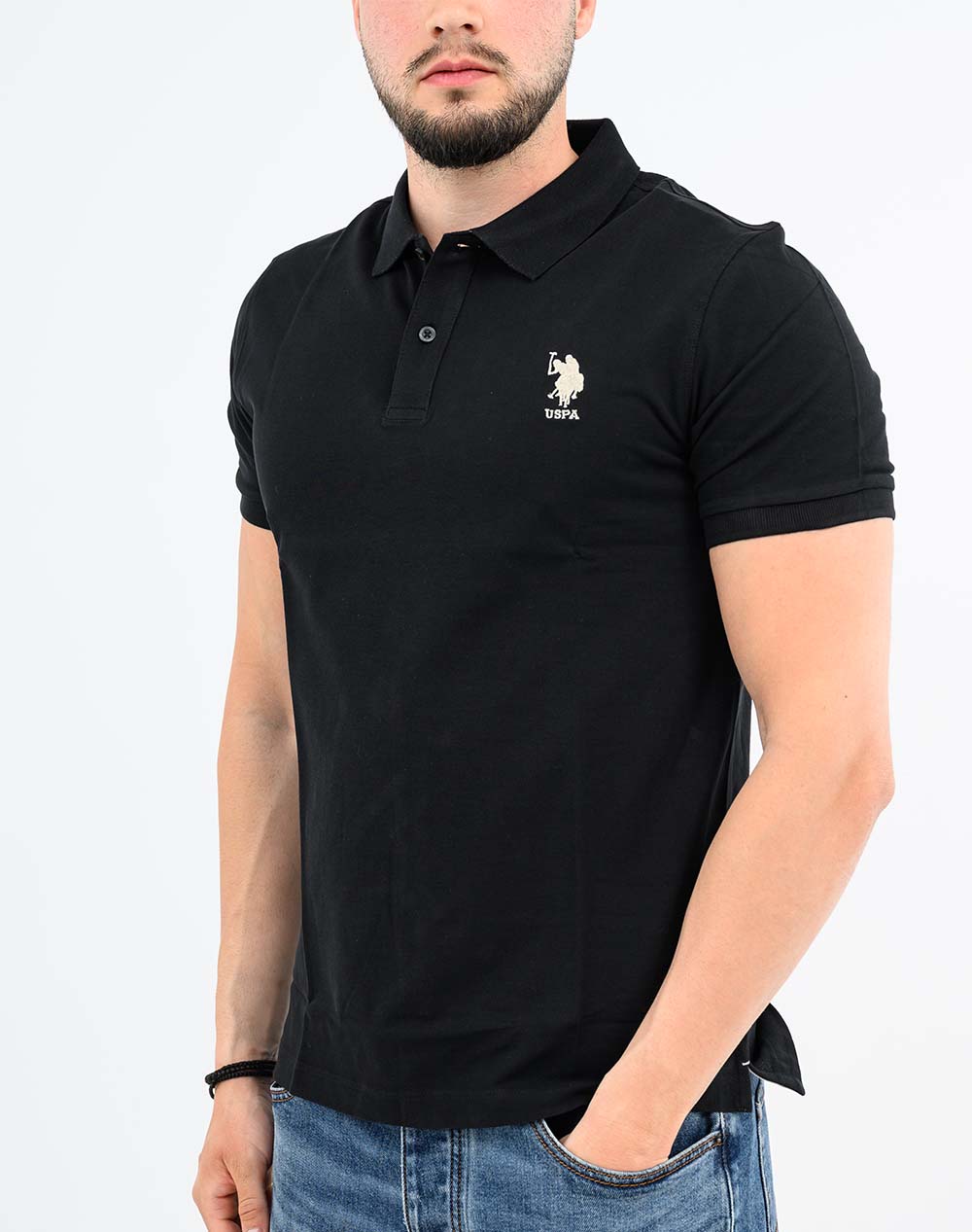 Us Polo Assn Flyn 000272 Cbp5 Pack Of 50 Ss Ανδρικό Us43197004P50-199 Black ανδρικά ρούχα μπλούζες Politikos Shop Πολιτικός