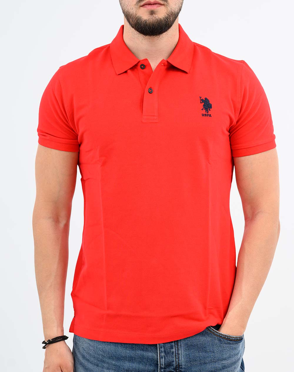 Us Polo Assn Flyn 000272 Cbp5 Pack Of 50 Ss Ανδρικό Us43197004P50-151 Orangered ανδρικά ρούχα μπλούζες Politikos Shop Πολιτικός