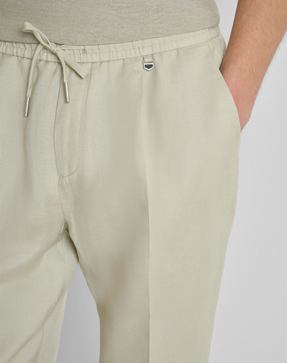 Antony Morato Mmtr00790Fa900135 Min Of 6 Trousers Neil Regular Fit In Slub Linen Viscose Blend Fabric Παντελόνι Ανδρικό Tr00790Fa900135-2107 Biege 