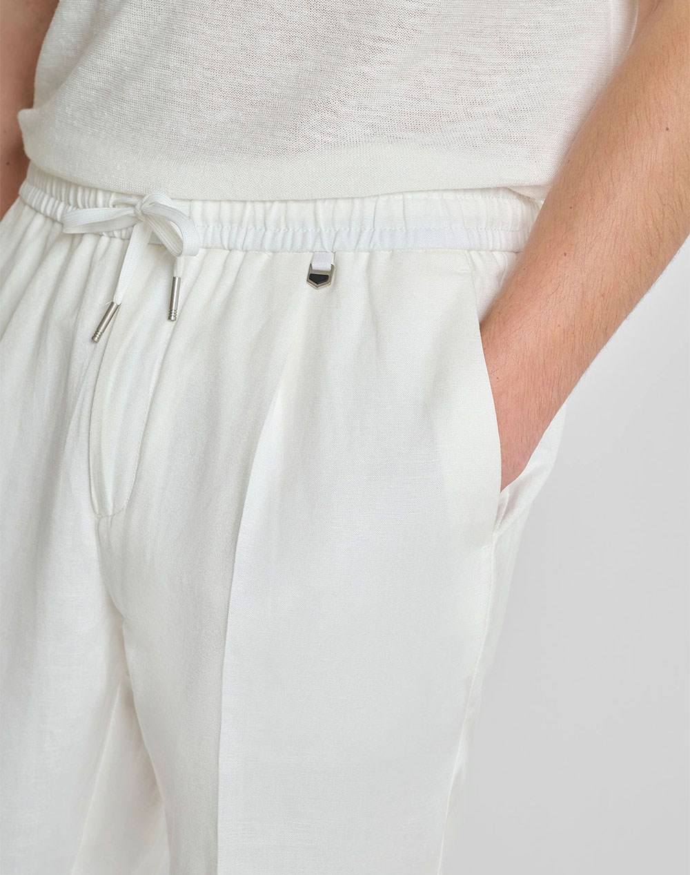 Antony Morato Mmtr00790Fa900135 Min Of 6 Trousers Neil Regular Fit In Slub Linen Viscose Blend Fabric Παντελόνι Ανδρικό Tr00790Fa900135-1011 Cream 