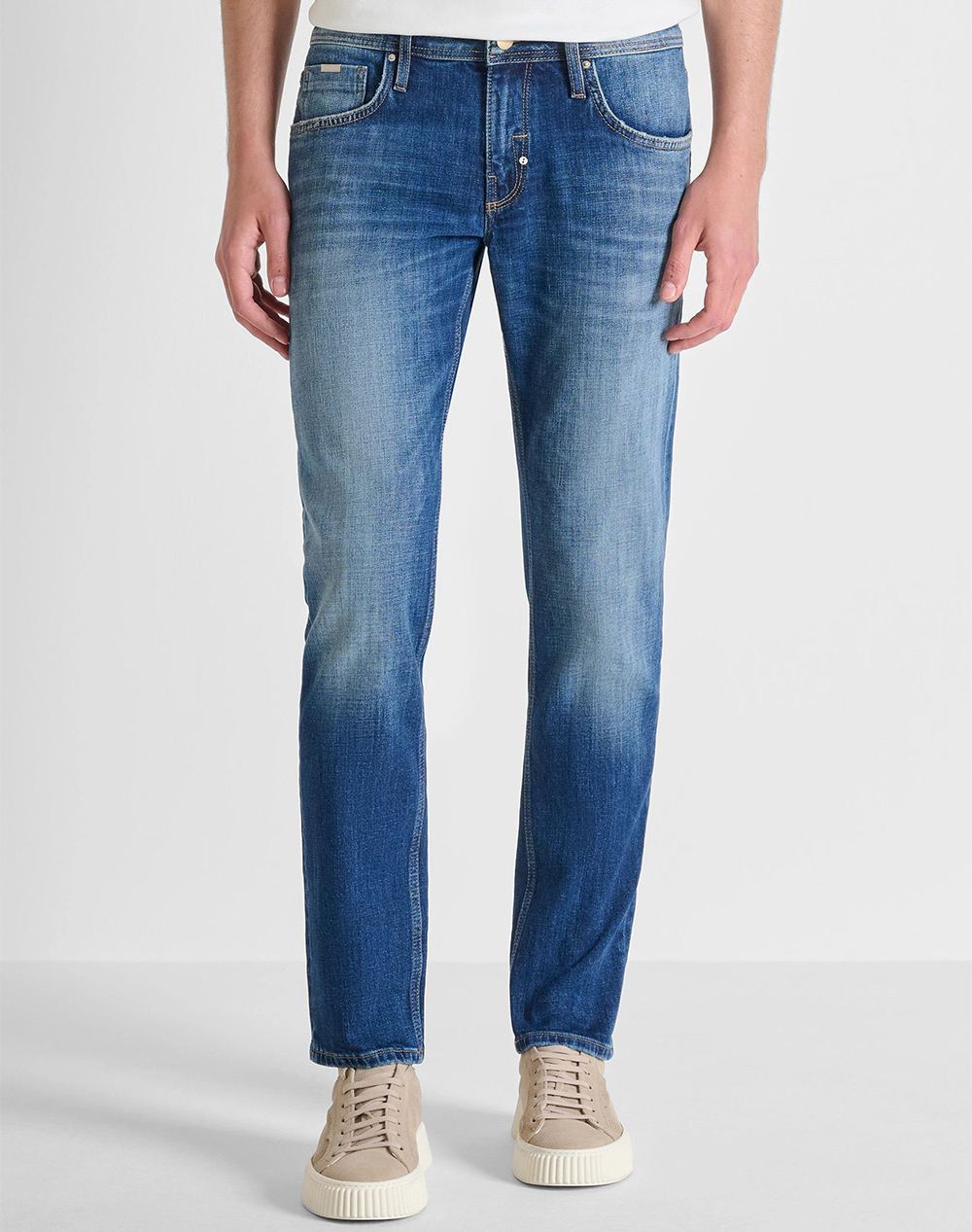 ANTONY MORATO MMDT00282FA750639 MIN OF 8 JEANS KURT COMFORT TAPERED FIT IN AUTHENTIC BLUE DENIM ΠΑΝΤΕΛΟΝΙ ΑΝΔΡΙΚΟ DT28275639W2211-7010 DenimBlue
