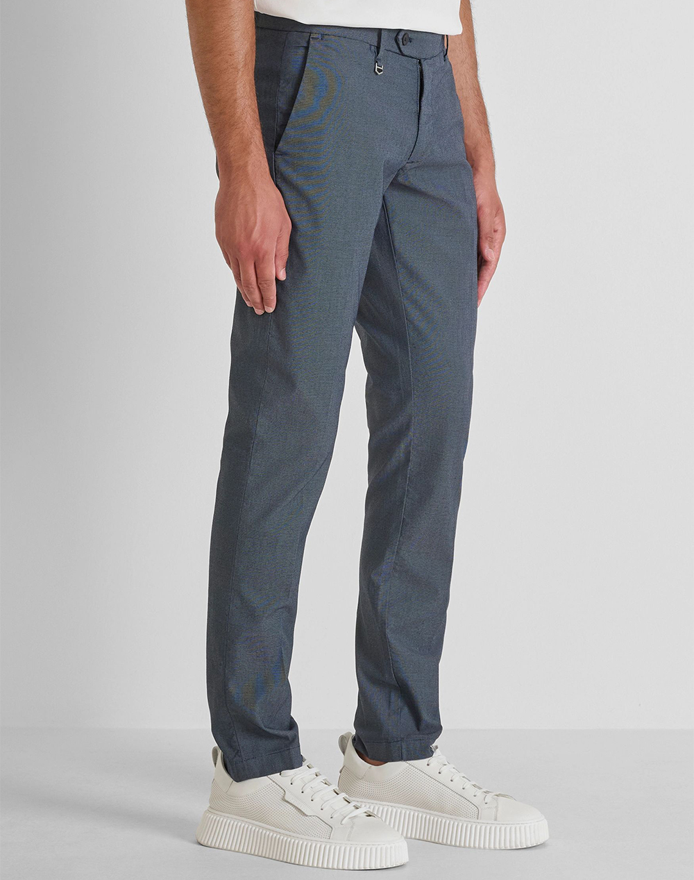 Antony Morato Mmtr00781Fa850390 Min Of 6 Trousers Bryan Skinny Fit In Garment Dye Stretch Cotton Blend Fabric Micro Pattern Παντελόνι Ανδρικό Tr00781F