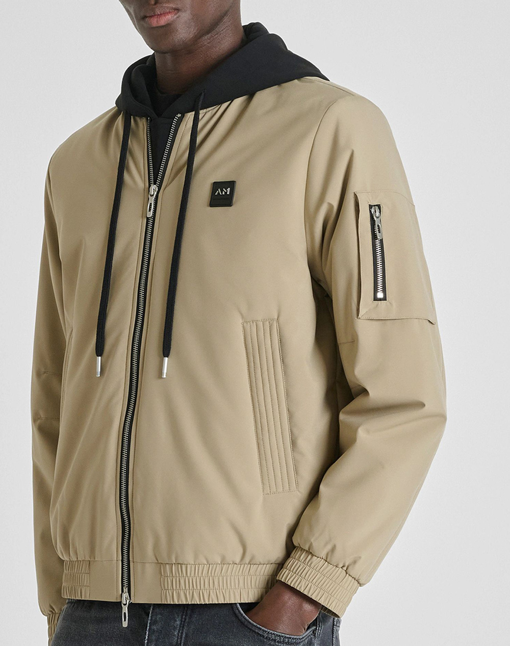 Antony Morato Pre Mmco00972Fa600309 Coat Regular Fit In Techno Fabric Παλτο Ανδρικό Co00972600309-2102 Biege ανδρικά ρούχα Πανωφορια μπουφάν Politikos