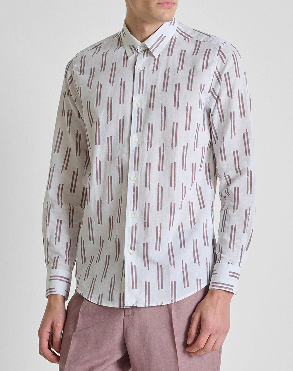 ANTONY MORATO MMSL00789FA430661 MIN OF 6 SHIRT NAPOLI REGULAR FIT IN PRINTED LINEN BLEND FABRIC ΠΟΥΚΑΜΙΣΟ ΑΝΔΡΙΚΟ SL00789FA430661-5108 Multi