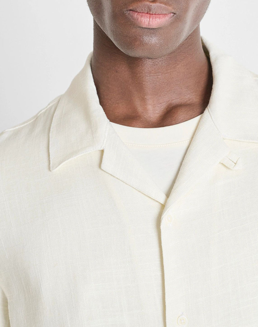 Antony Morato Mmss00206Fa400099 Min Of 6 Shirt Honolulu Regular Straight Fit In Soft Touch Viscose Linen Blend Fabric Πουκαμισο Ανδρικό Ss00206Fa40009