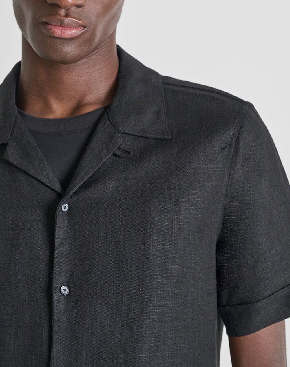 Antony Morato Mmss00206Fa400099 Min Of 6 Shirt Honolulu Regular Straight Fit In Soft Touch Viscose Linen Blend Fabric Πουκαμισο Ανδρικό Ss00206Fa40009