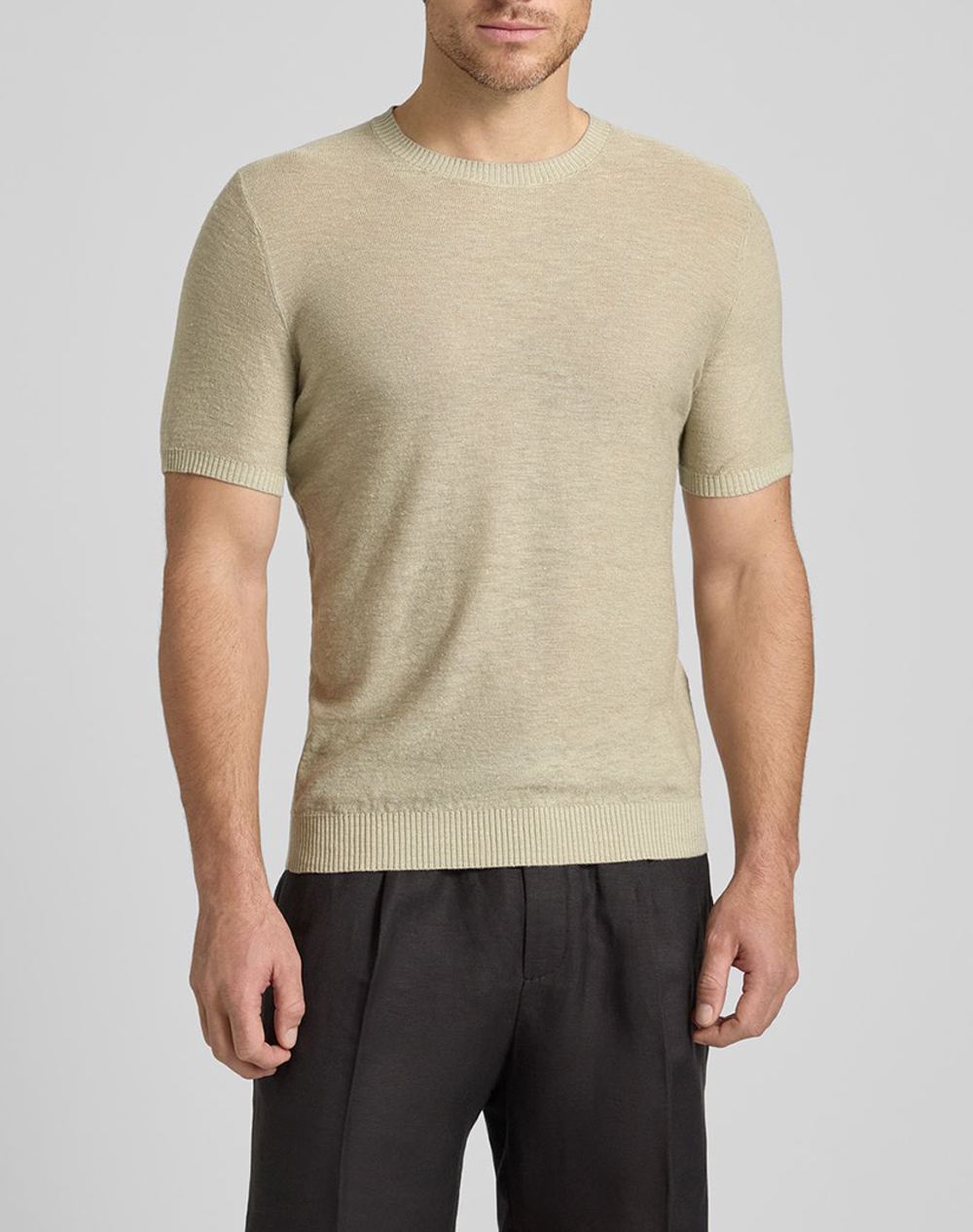 ANTONY MORATO MMSW01600YA500067 MIN OF 6 SWEATER REGULAR FIT IN LINEN BLEND SOFT YARN ΠΛΕΚΤΟ ΑΝΔΡΙΚΟ SW01600YA500067-2107 Biege
