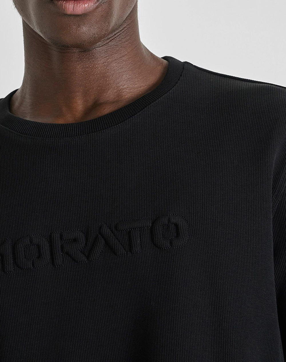 Antony Morato Pre Mmks02607Fa100268 T-Shirt Relaxed Fit In Dobby Jersey Fabric With Embroidered Logo Μπλούζα Ανδρικό Ks02607100268-9000 Black ανδρικά 