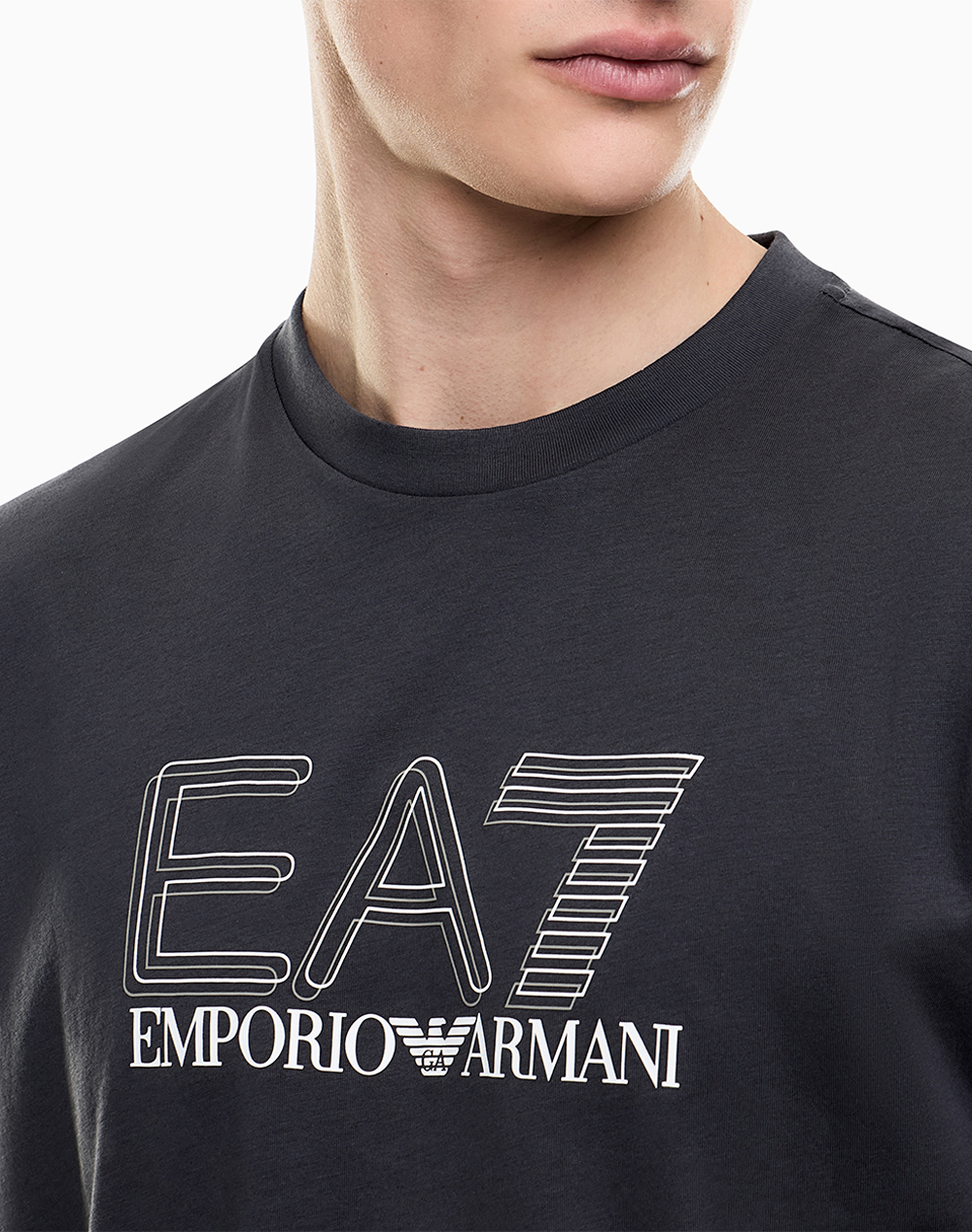 Ea7 T-Shirt 7M001307Af10375-U8111 Darkgray ανδρικά ρούχα μπλούζες Politikos Shop Πολιτικός
