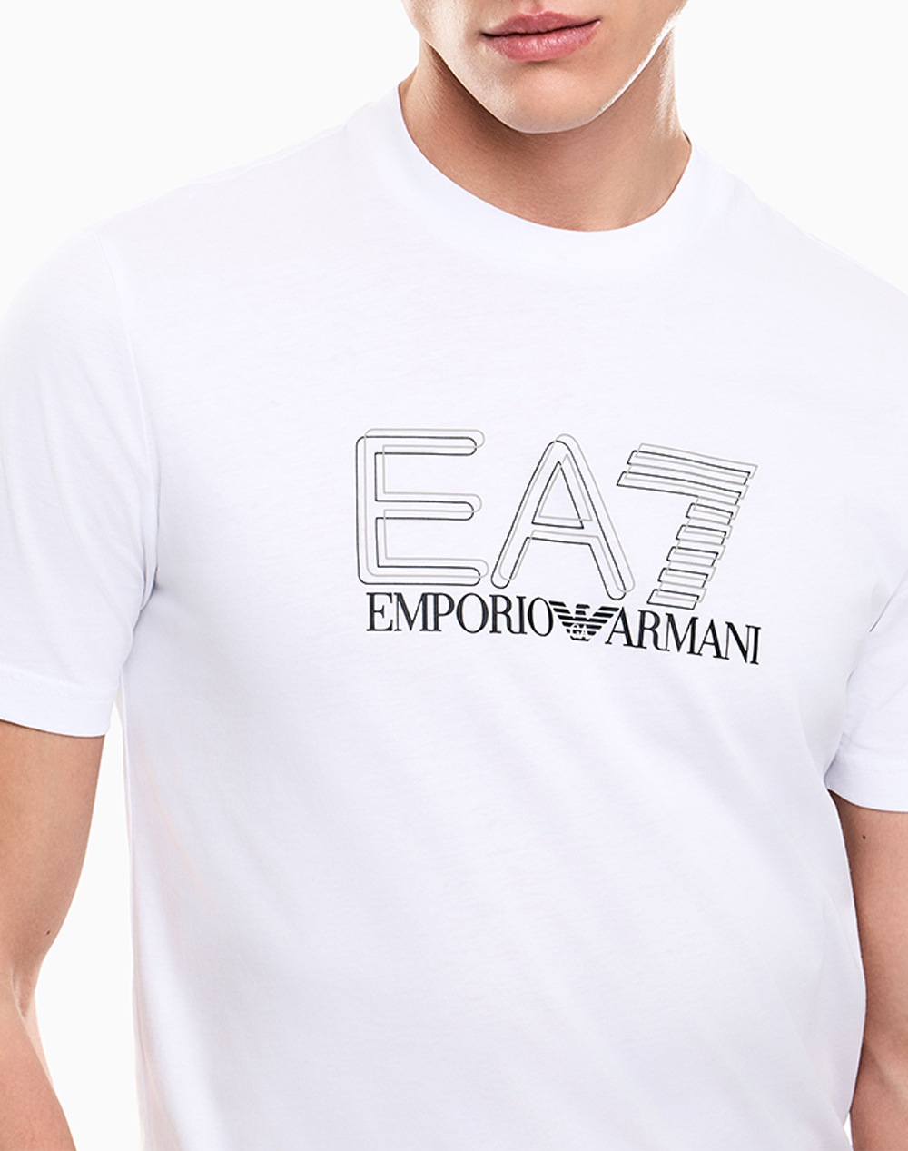 Ea7 T-Shirt 7M001307Af10375-U0002 White ανδρικά ρούχα μπλούζες Politikos Shop Πολιτικός