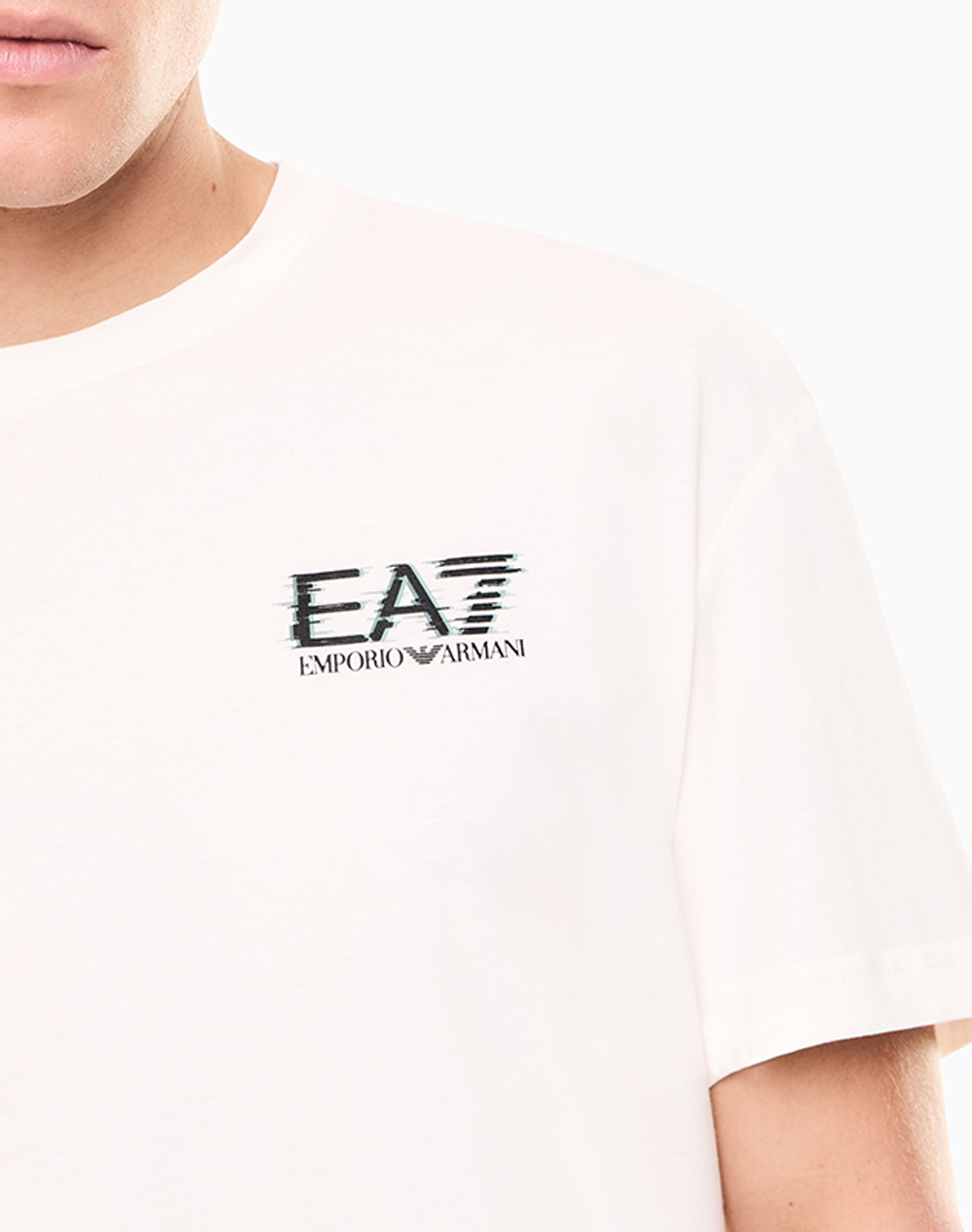 Ea7 T-Shirt 7M001327Af17789-U0004 Ecru ανδρικά ρούχα μπλούζες Politikos Shop Πολιτικός