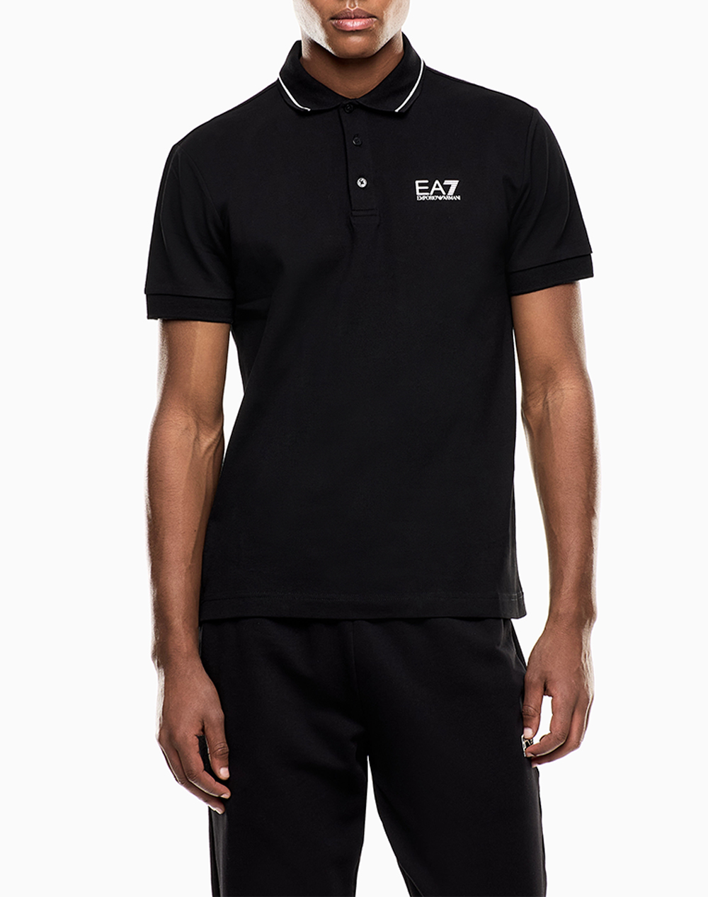 EA7 POLO SHIRT 8NPF16PJVUZ-1200 Black