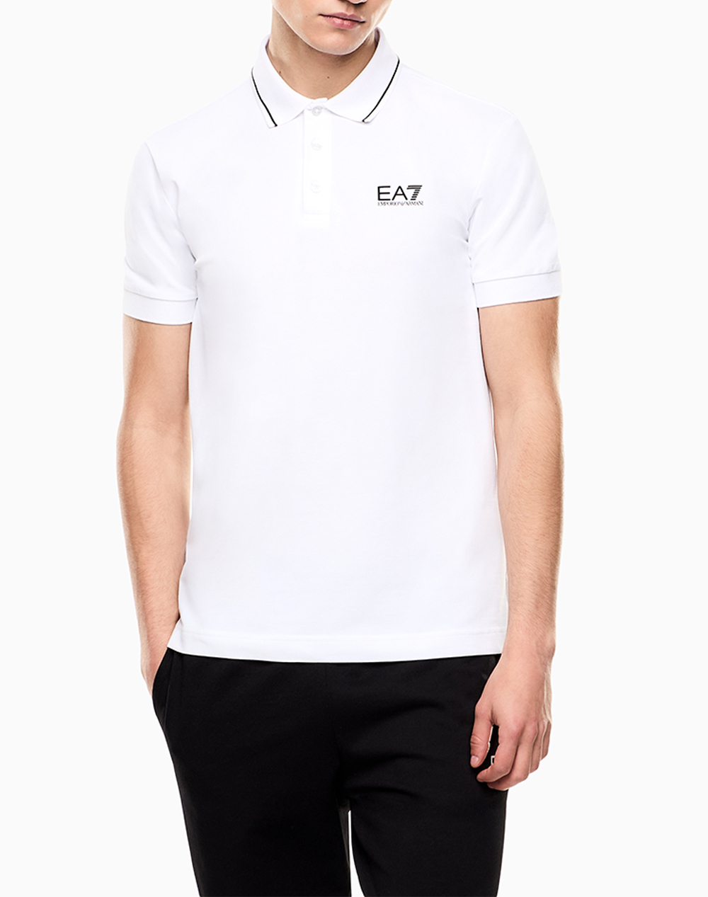 EA7 POLO SHIRT 8NPF16PJVUZ-1100 White