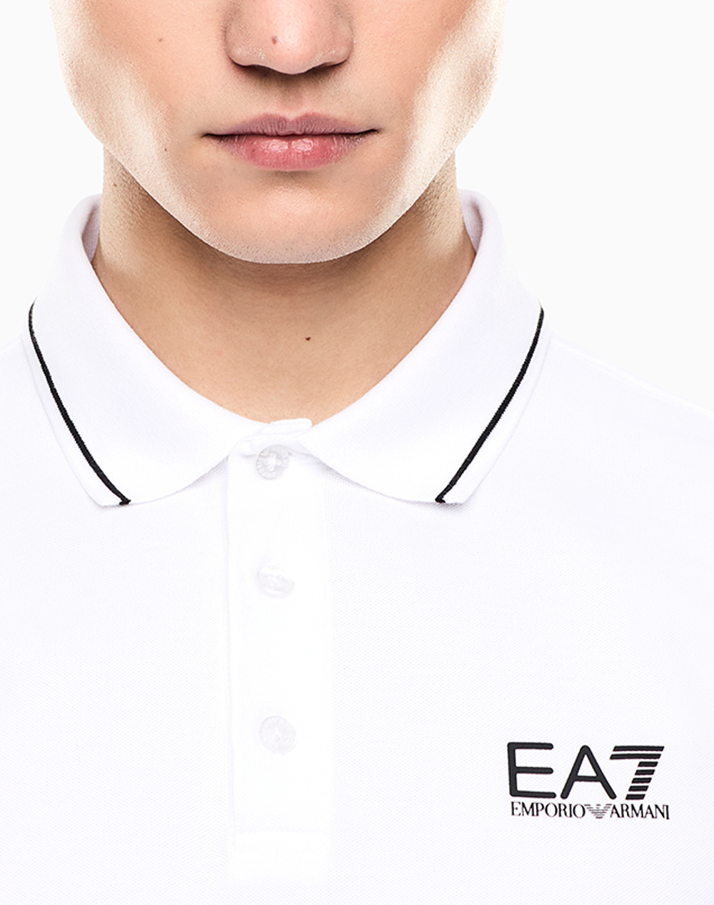 Ea7 Polo Shirt 8Npf16Pjvuz-1100 White ανδρικά ρούχα μπλούζες Politikos Shop Πολιτικός