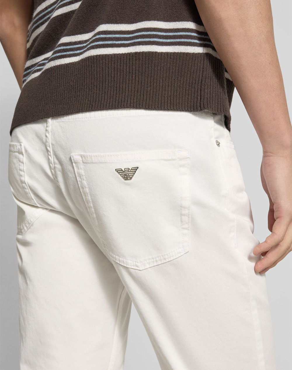 Armani 5 Pockets Pant Em000062Af22611-U0003 White ανδρικά ρούχα παντελόνια Jeans Politikos Shop Πολιτικός