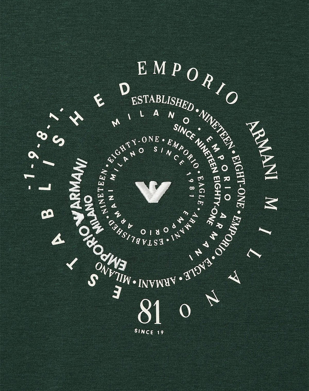 Armani T-Shirt Em004995Af13747-U7263 Darkgreen ανδρικά ρούχα μπλούζες Politikos Shop Πολιτικός