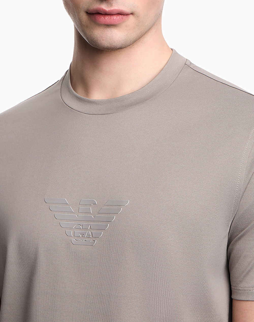 Armani T-Shirt Em004583Af13669-M8358 Gray ανδρικά ρούχα μπλούζες Politikos Shop Πολιτικός