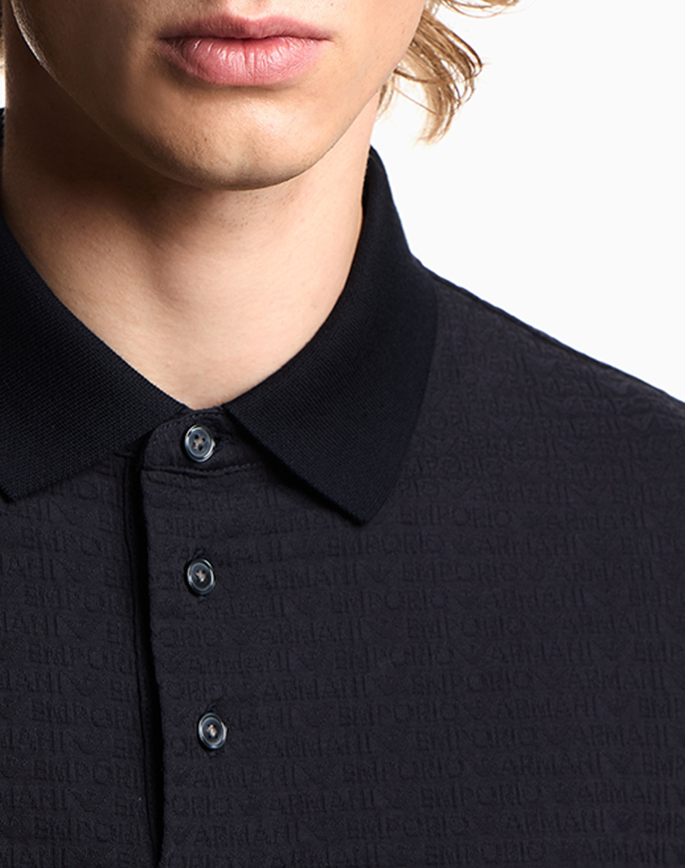Emporio Armani Polo Shirt Em004595Af10762-Fb413 Navyblue ανδρικά ρούχα μπλούζες Politikos Shop Πολιτικός
