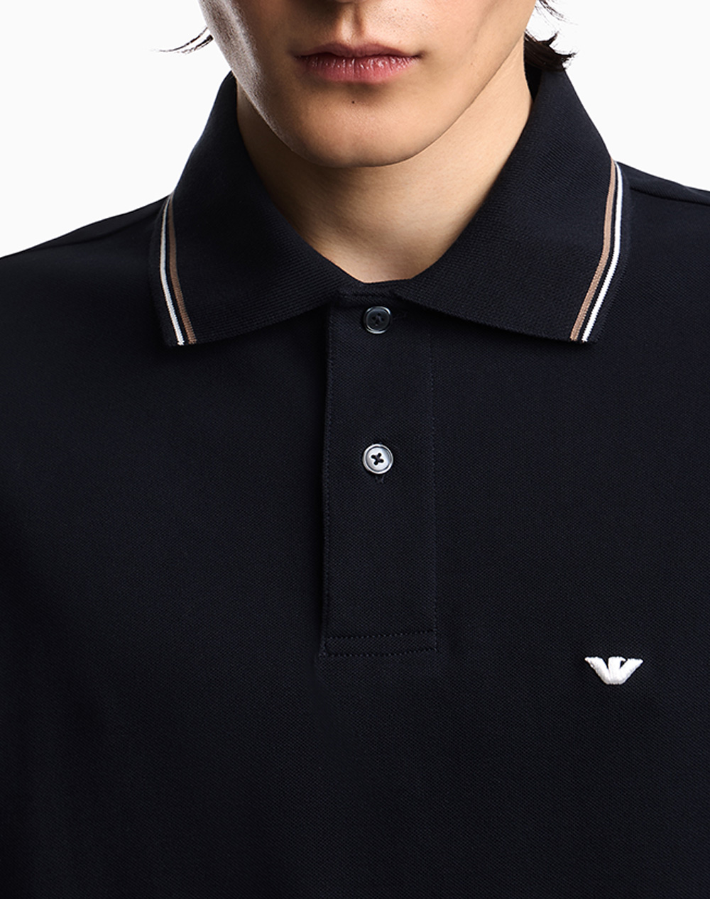 Emporio Armani Polo Shirt Em004607Af23090-Uc001 Black ανδρικά ρούχα μπλούζες Politikos Shop Πολιτικός
