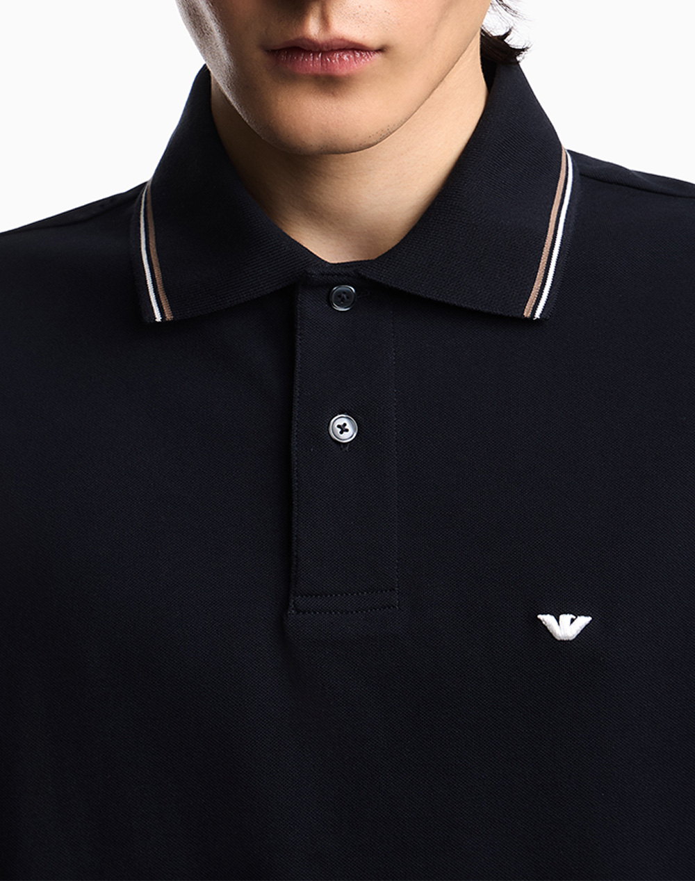 Emporio Armani Polo Shirt Em004607Af23090-Ub118 Navyblue ανδρικά ρούχα μπλούζες Politikos Shop Πολιτικός