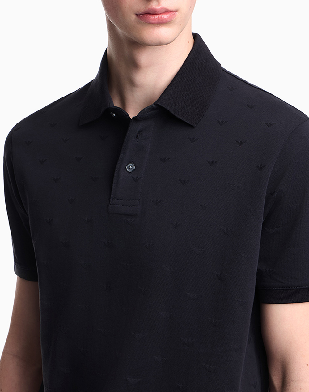 Emporio Armani Polo Shirt Em004912Af10762-Fb469 Darkblue ανδρικά ρούχα μπλούζες Politikos Shop Πολιτικός