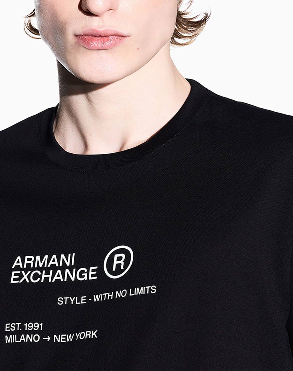 Armani Exchange T-Shirt Xm002490Af10358-Uc001 Black ανδρικά ρούχα μπλούζες Politikos Shop Πολιτικός