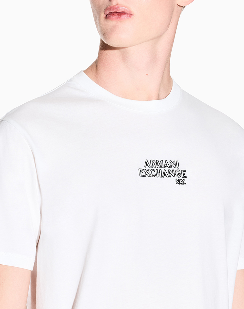 Armani Exchange T-Shirt Xm001784Af10356-U0009 Offwhite ανδρικά ρούχα μπλούζες Politikos Shop Πολιτικός