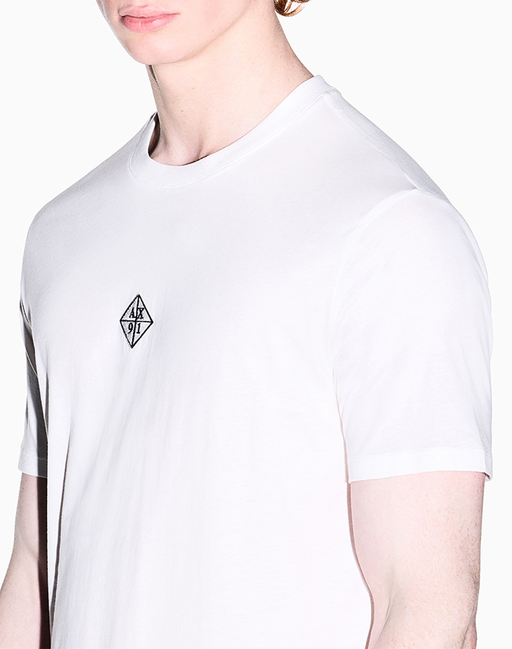 Armani Exchange T-Shirt Xm002454Af10358-U0009 Offwhite ανδρικά ρούχα μπλούζες Politikos Shop Πολιτικός