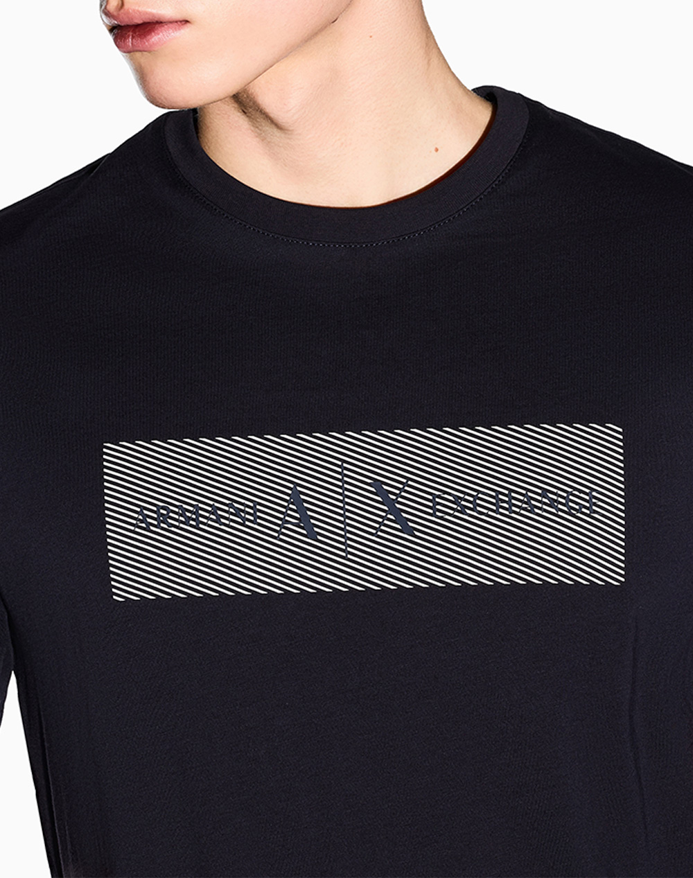 Armani Exchange T-Shirt Xm002472Af10356-Ub101 Navyblue ανδρικά ρούχα μπλούζες Politikos Shop Πολιτικός