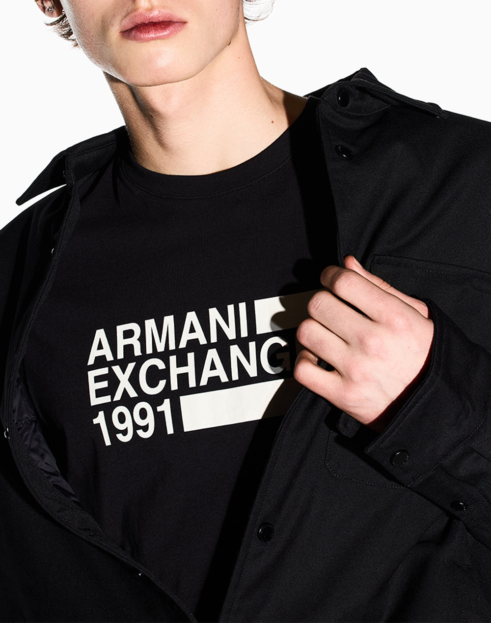 Armani Exchange T-Shirt Xm002788Af10356-Uc001 Black ανδρικά ρούχα μπλούζες Politikos Shop Πολιτικός