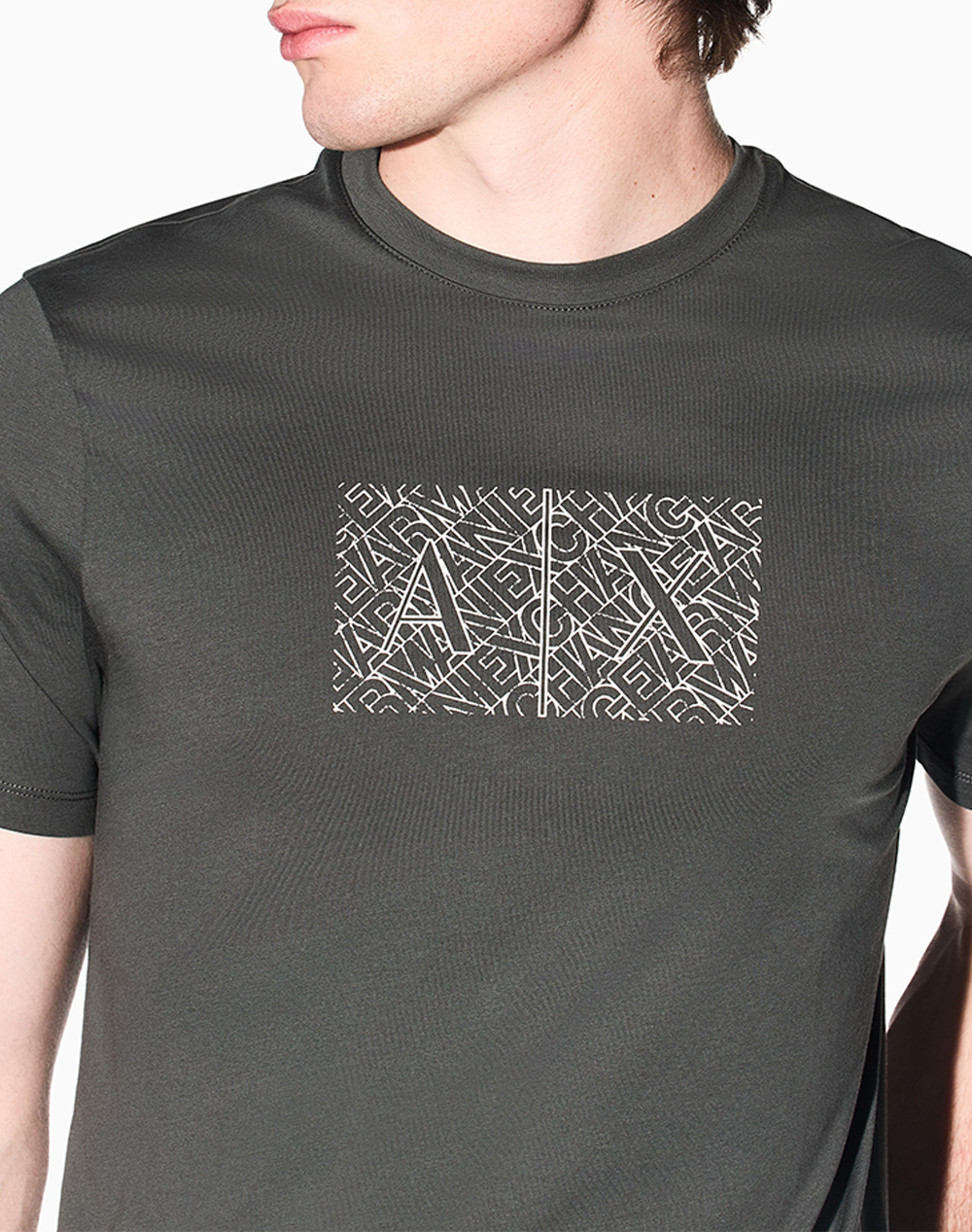 Armani Exchange T-Shirt Xm002784Af10356-U8144 Gray ανδρικά ρούχα μπλούζες Politikos Shop Πολιτικός
