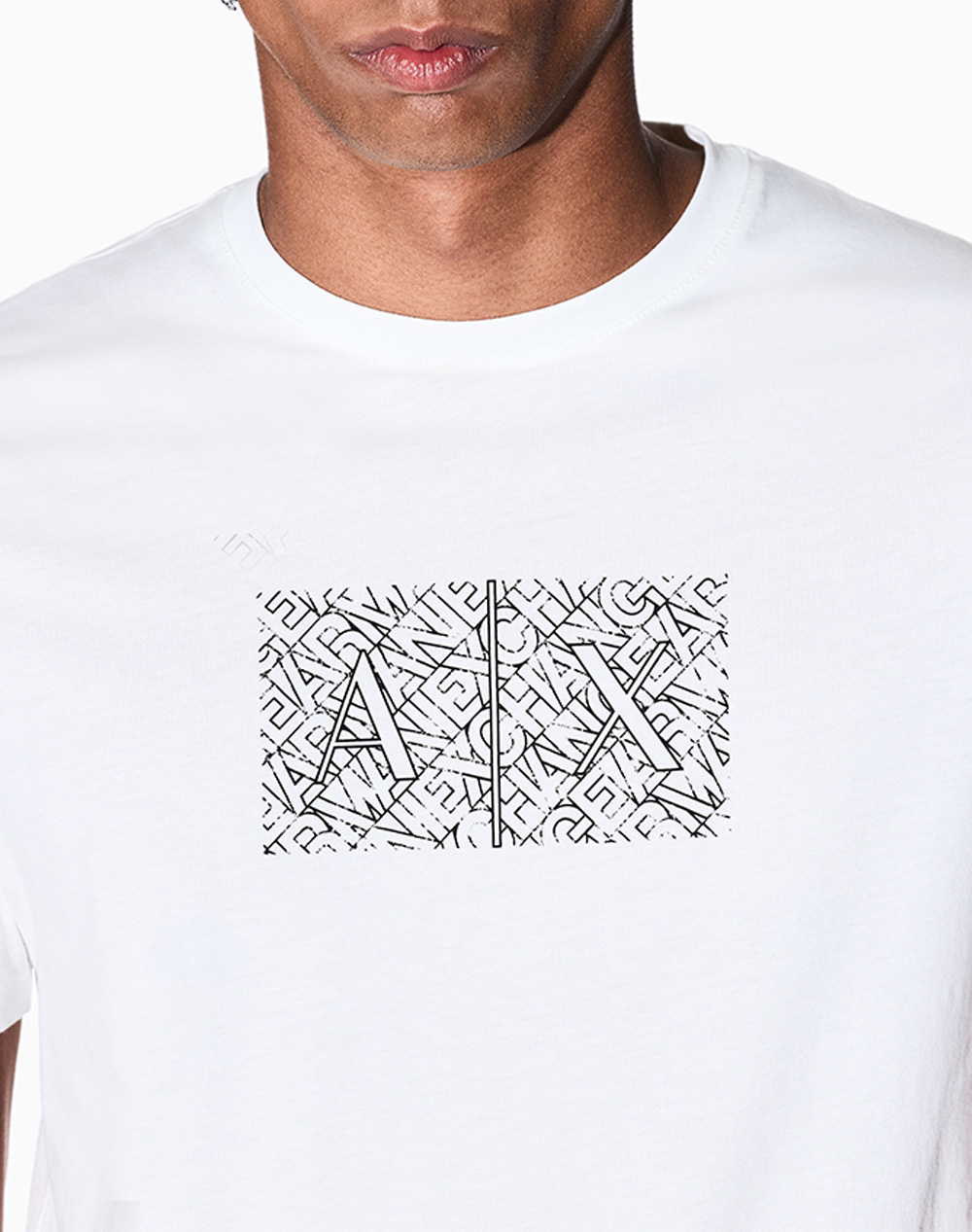 Armani Exchange T-Shirt Xm002784Af10356-U0009 Offwhite ανδρικά ρούχα μπλούζες Politikos Shop Πολιτικός