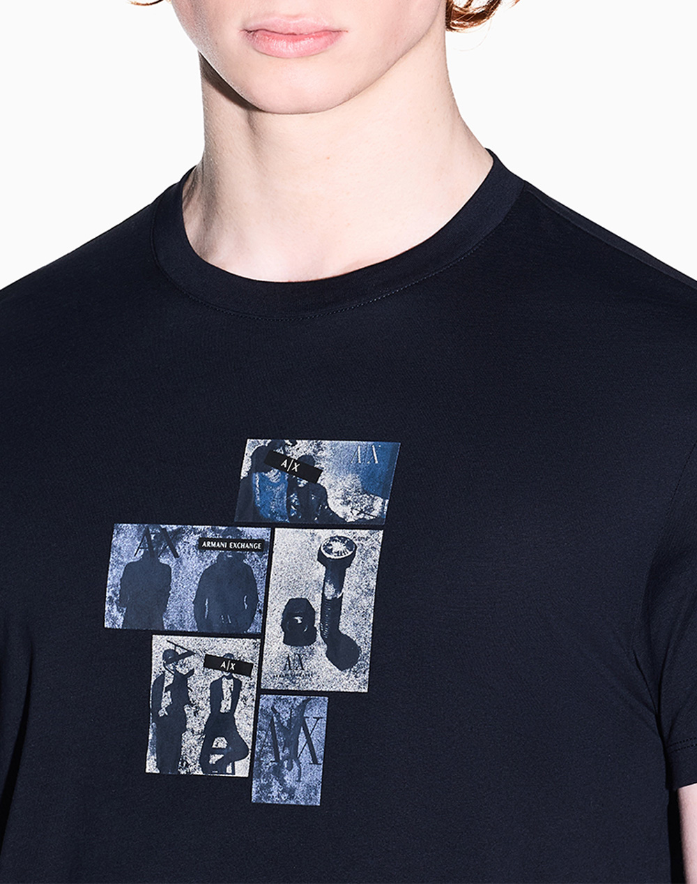 Armani Exchange T-Shirt Xm002780Af10358-Ub101 Navyblue ανδρικά ρούχα μπλούζες Politikos Shop Πολιτικός