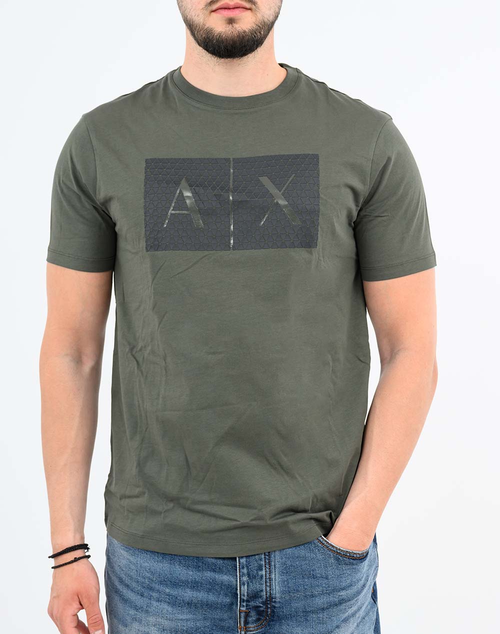 Armani Exchange T-Shirt 8Nztckz8H4Z-M8317 Darkgreen ανδρικά ρούχα μπλούζες Politikos Shop Πολιτικός