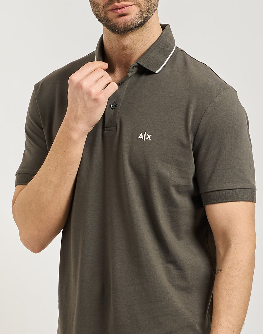 Armani Exchange Polo Shirt Xm001289Af10363-M8317 Darkgray ανδρικά ρούχα μπλούζες Politikos Shop Πολιτικός