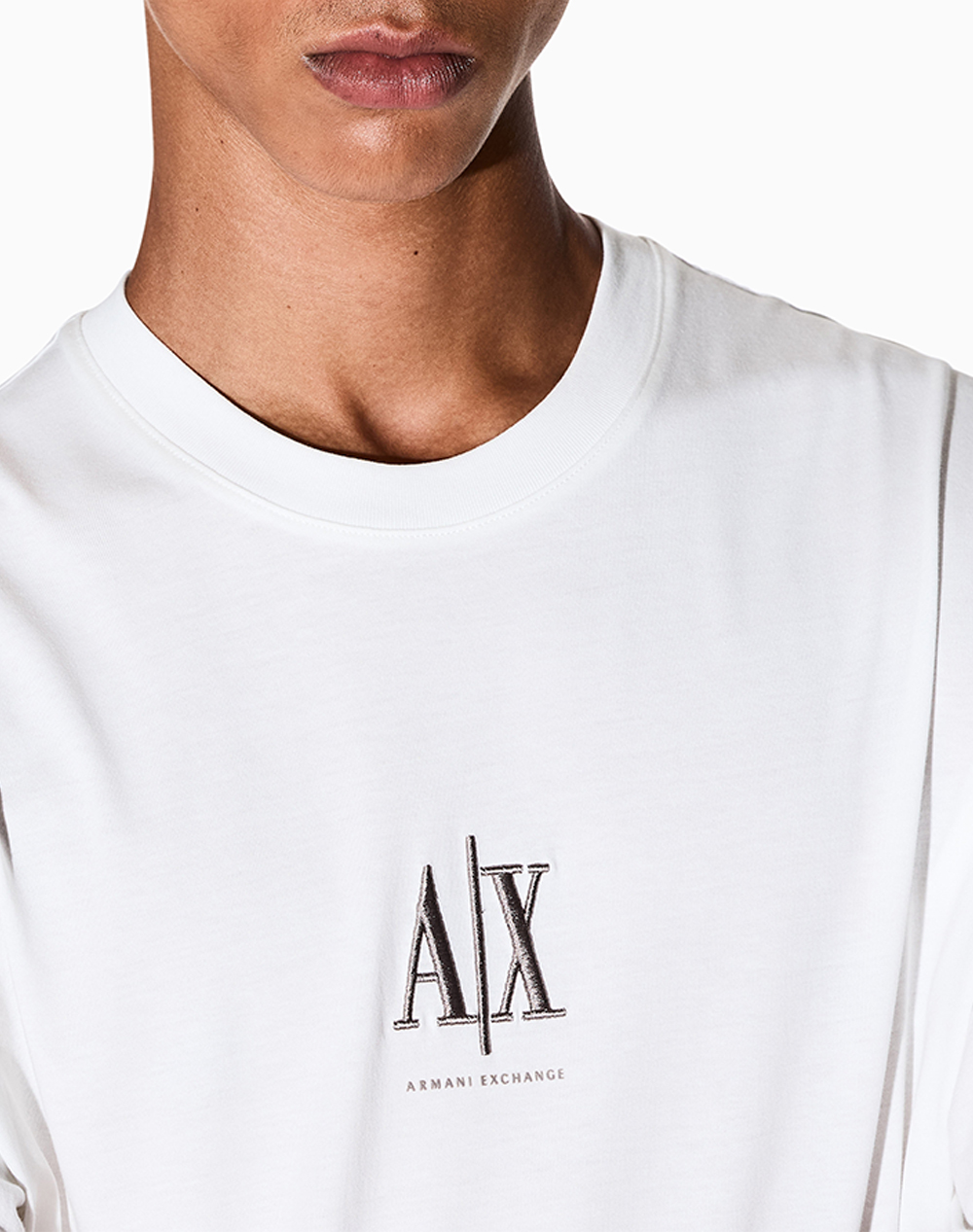 Armani Exchange T-Shirt Xm000363Af12308-U0009 Offwhite ανδρικά ρούχα μπλούζες Politikos Shop Πολιτικός