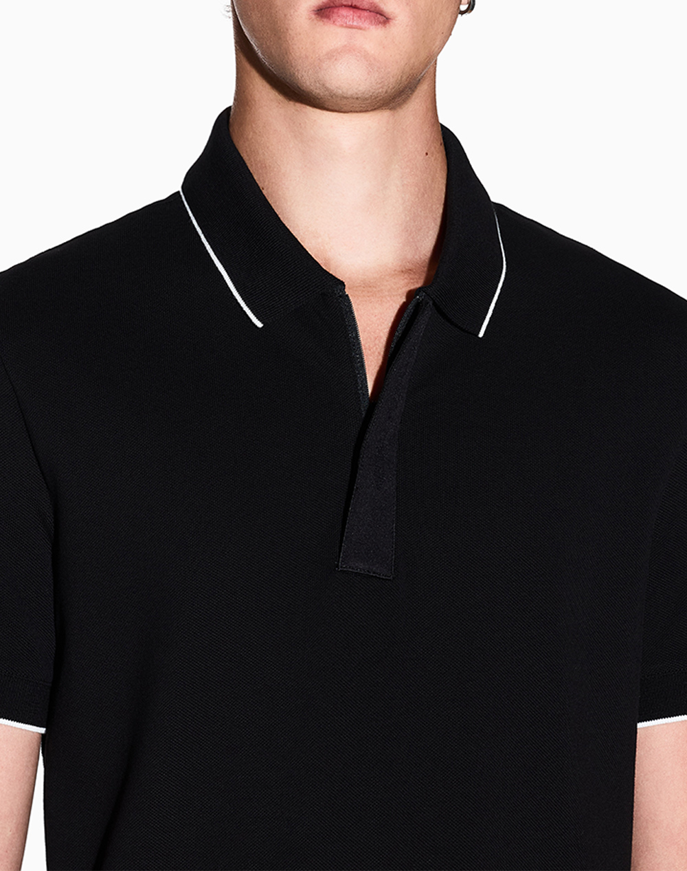 Armani Exchange Polo Shirt Xm001285Af10366-Uc001 Black ανδρικά ρούχα μπλούζες Politikos Shop Πολιτικός