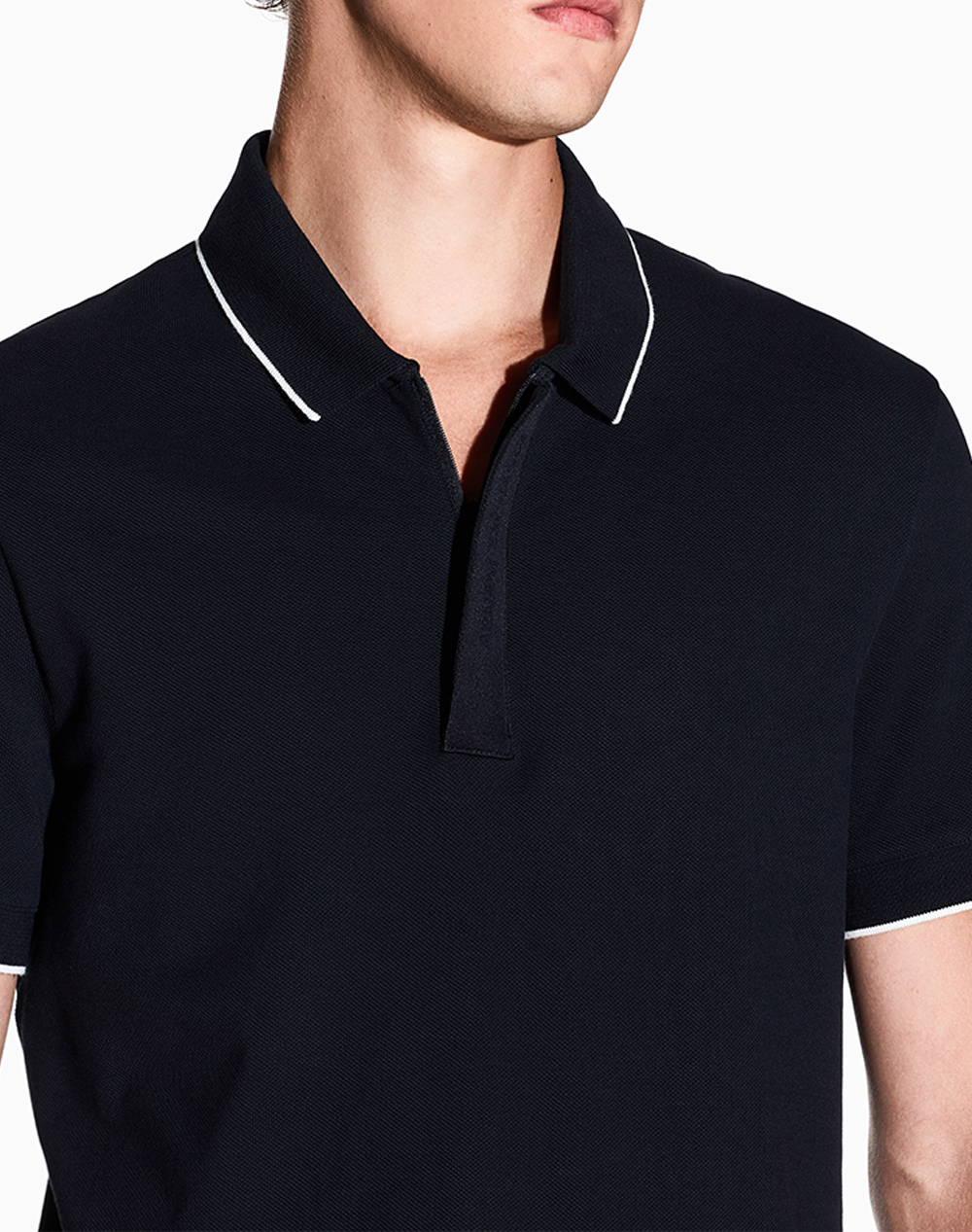 Armani Exchange Polo Shirt Xm001285Af10366-Ub101 Navyblue ανδρικά ρούχα μπλούζες Politikos Shop Πολιτικός