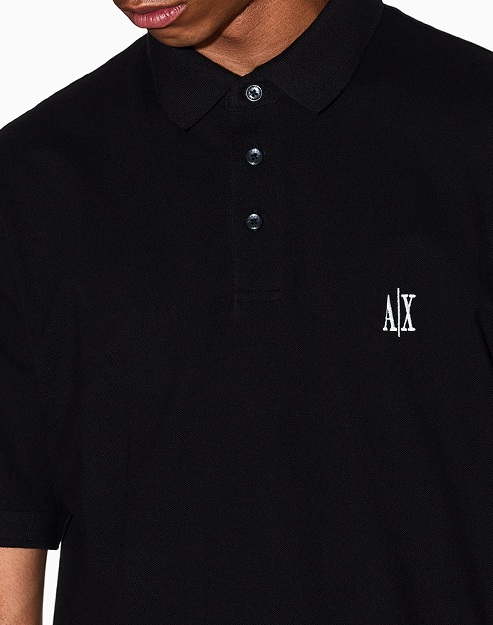 Armani Exchange Polo Shirt Xm000367Af13022-Uc001 Black ανδρικά ρούχα μπλούζες Politikos Shop Πολιτικός