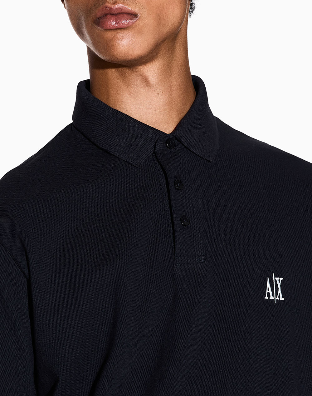 Armani Exchange Polo Shirt Xm000367Af13022-Ub101 Darkblue ανδρικά ρούχα μπλούζες Politikos Shop Πολιτικός