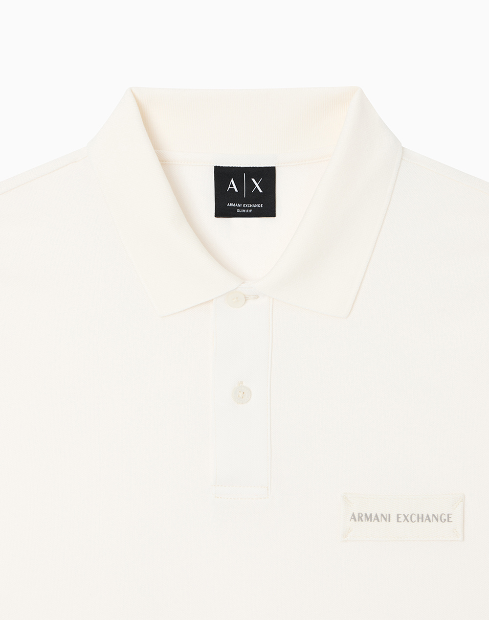 Armani Exchange Polo Shirt Xm002390Af13026-U1074 Cream ανδρικά ρούχα μπλούζες Politikos Shop Πολιτικός
