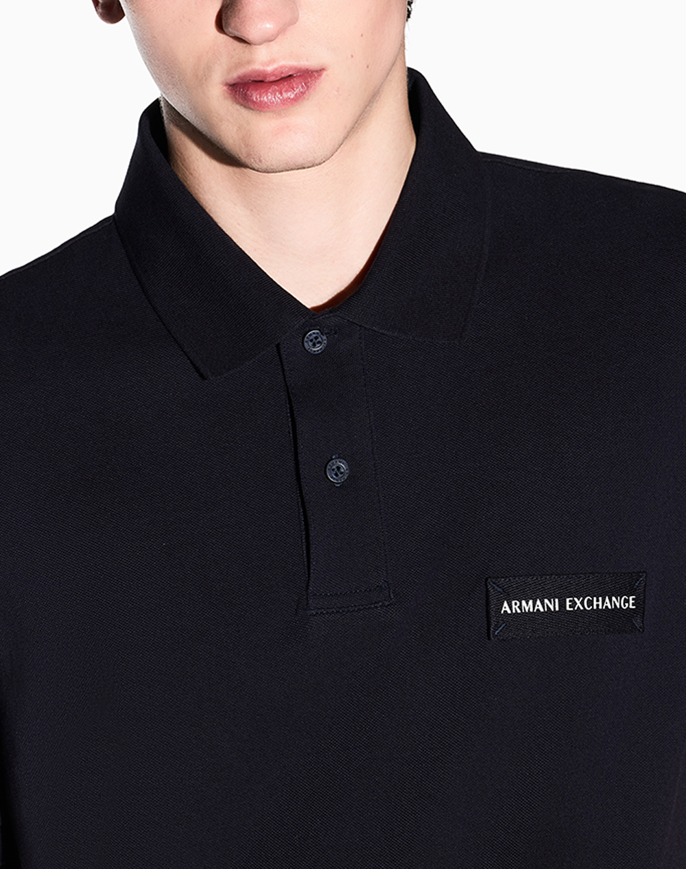 Armani Exchange Polo Shirt Xm002390Af13026-Ub101 Darkblue ανδρικά ρούχα μπλούζες Politikos Shop Πολιτικός