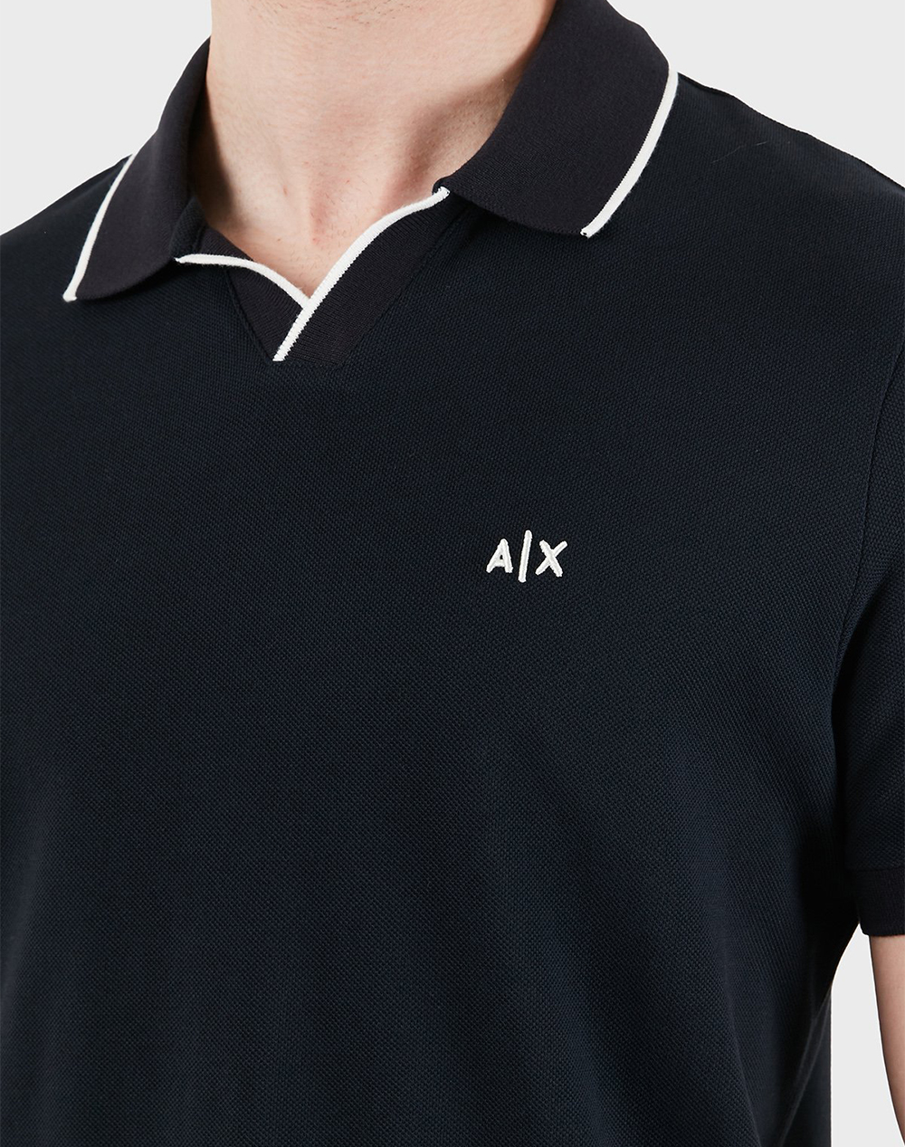 Armani Exchange Polo Shirt Xm002401Af10366-Ub101 Midnightblue ανδρικά ρούχα μπλούζες Politikos Shop Πολιτικός